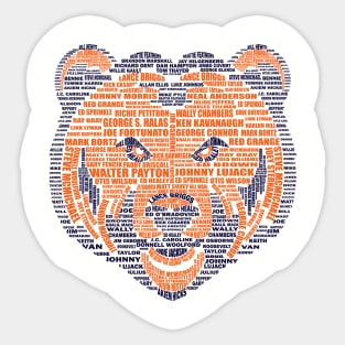 Chicago Bears Legend Sticker